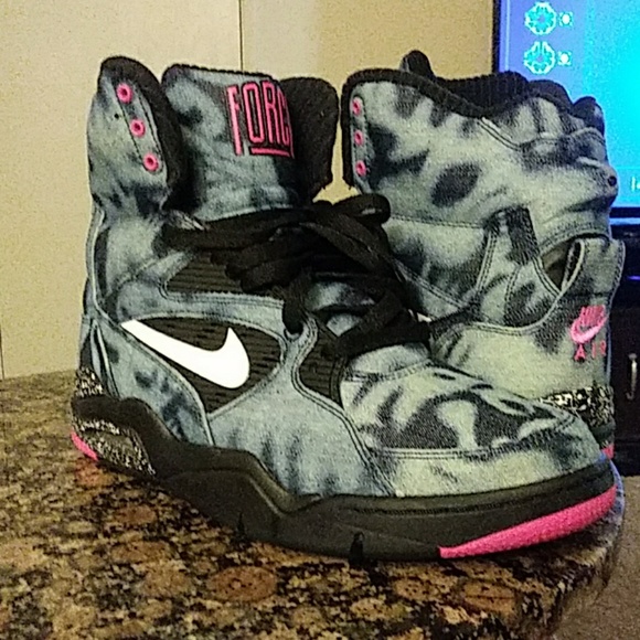 Nike Air Commad Force Bleach Denim Shoes - Picture 1 of 4
